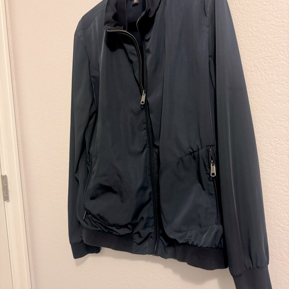 Nordstrom Navy Windbreaker Jacket with Stand-Up Collar - Picture 8 of 15